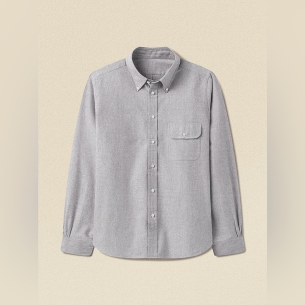 Buck Mason Light Gray Button-Down Dress Shirt